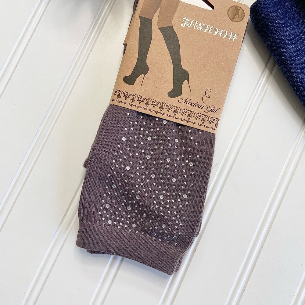 Crystal Sprinkle Knee High Socks - Picture 3 of 4